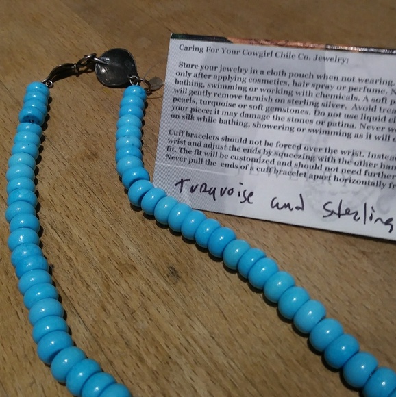 Turquoise and Sterling Necklace - Picture 7 of 8